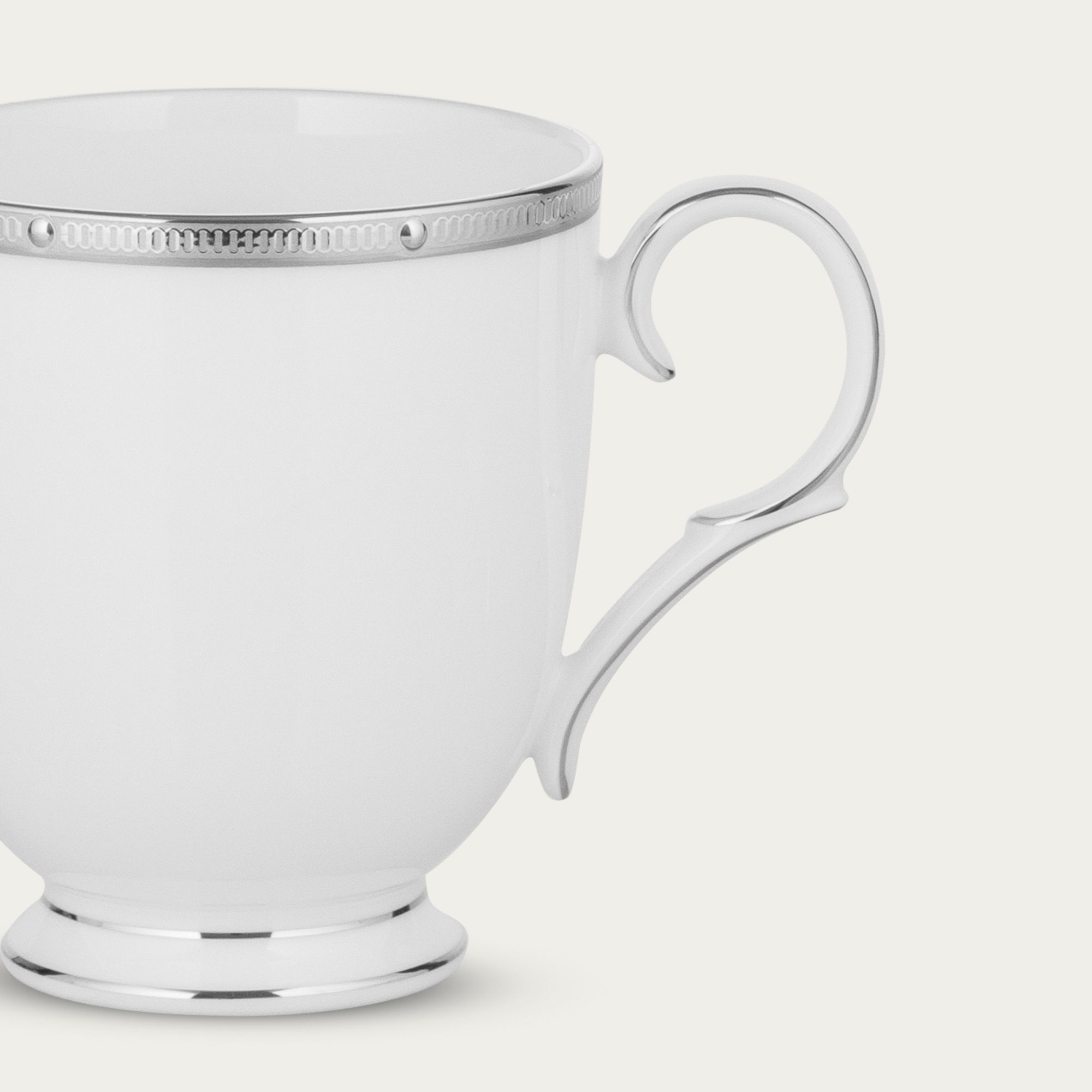 Cốc (ly) uống nước, cà phê dung tích 320ml sứ xương | Noritake Rochelle Platinum 4795L - T50755A