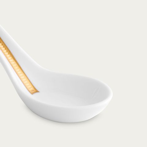  Thìa sứ (muỗng sứ) dài 12,2cm sứ xương | Noritake Rochelle Gold 4796L - 97367 