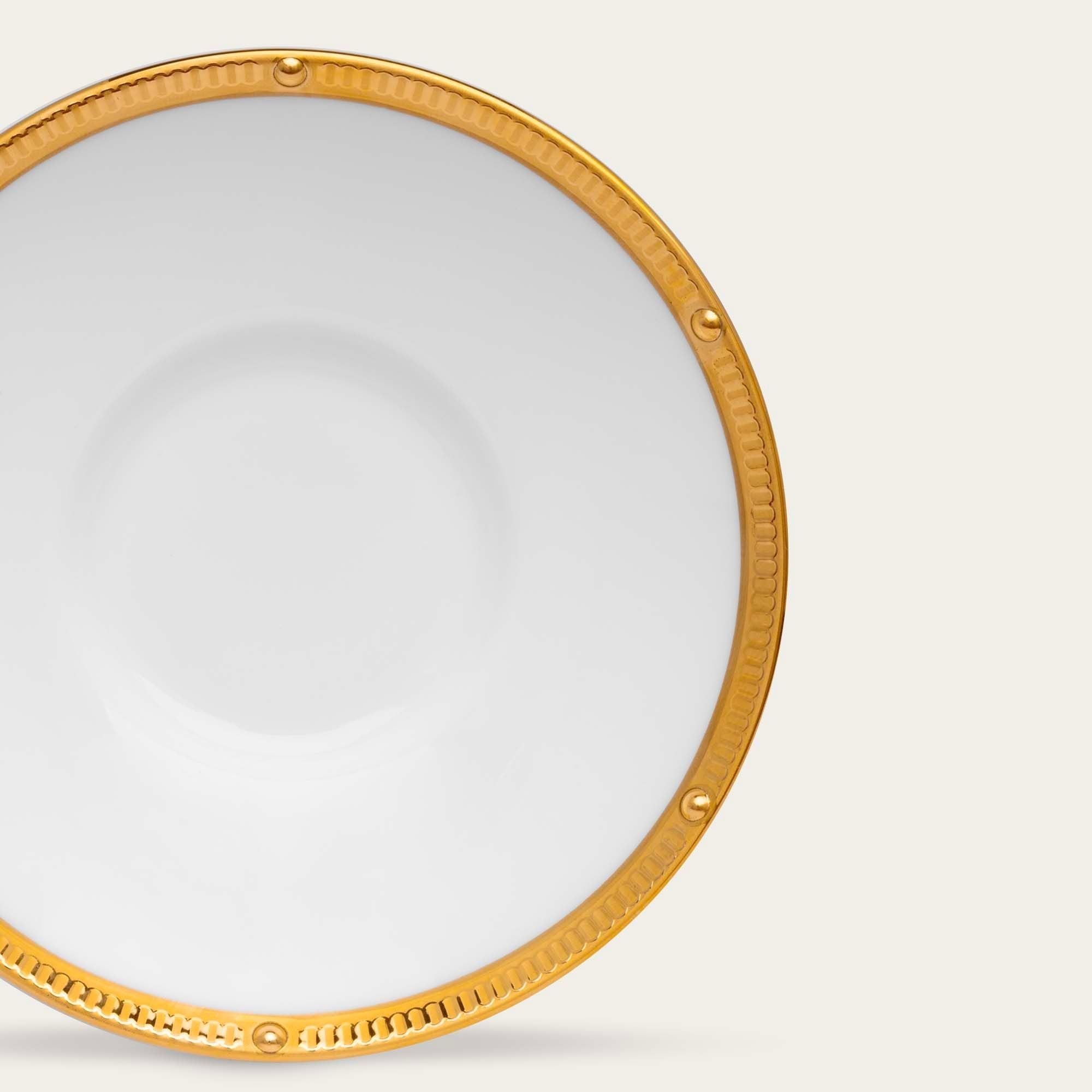 Đĩa lót chén (tách) trà châu Á 160ml, đường kính 10,1cm sứ xương | Noritake Rochelle Gold 4796L - 50157SA