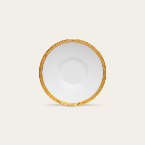  Đĩa lót chén (tách) trà châu Á 160ml, đường kính 10,1cm sứ xương | Noritake Rochelle Gold 4796L - 50157SA 