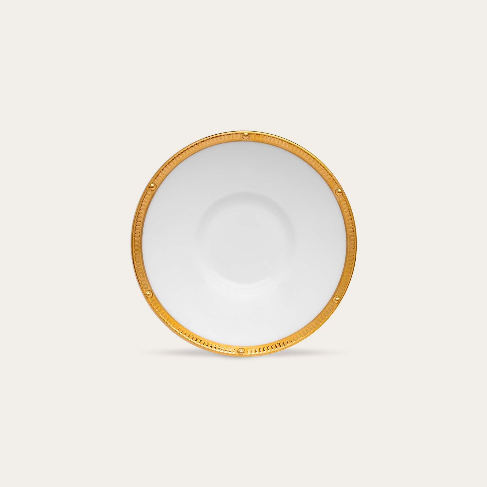 Đĩa lót chén (tách) trà châu Á 160ml, đường kính 10,1cm sứ xương | Noritake Rochelle Gold 4796L - 50157SA