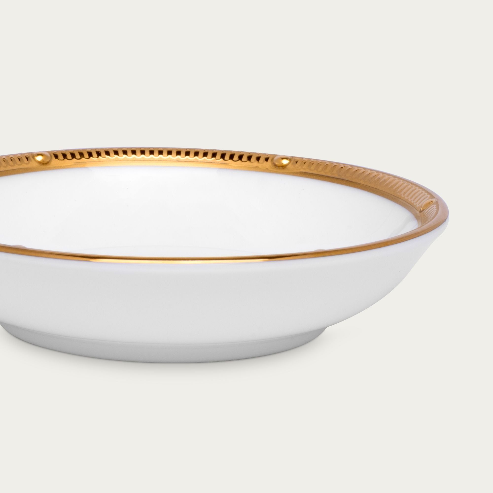 Đĩa tròn 9,7cm đựng nước chấm, gia vị sứ xương | Noritake Rochelle Gold 4796L - 59714A