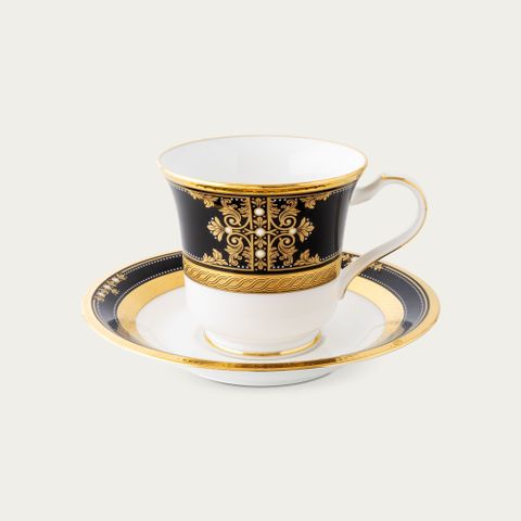  Chén trà (tách trà) dung tích 220ml kèm đĩa lót sứ xương Nhật Bản | Noritake Evening Majesty 4818J - T59589 