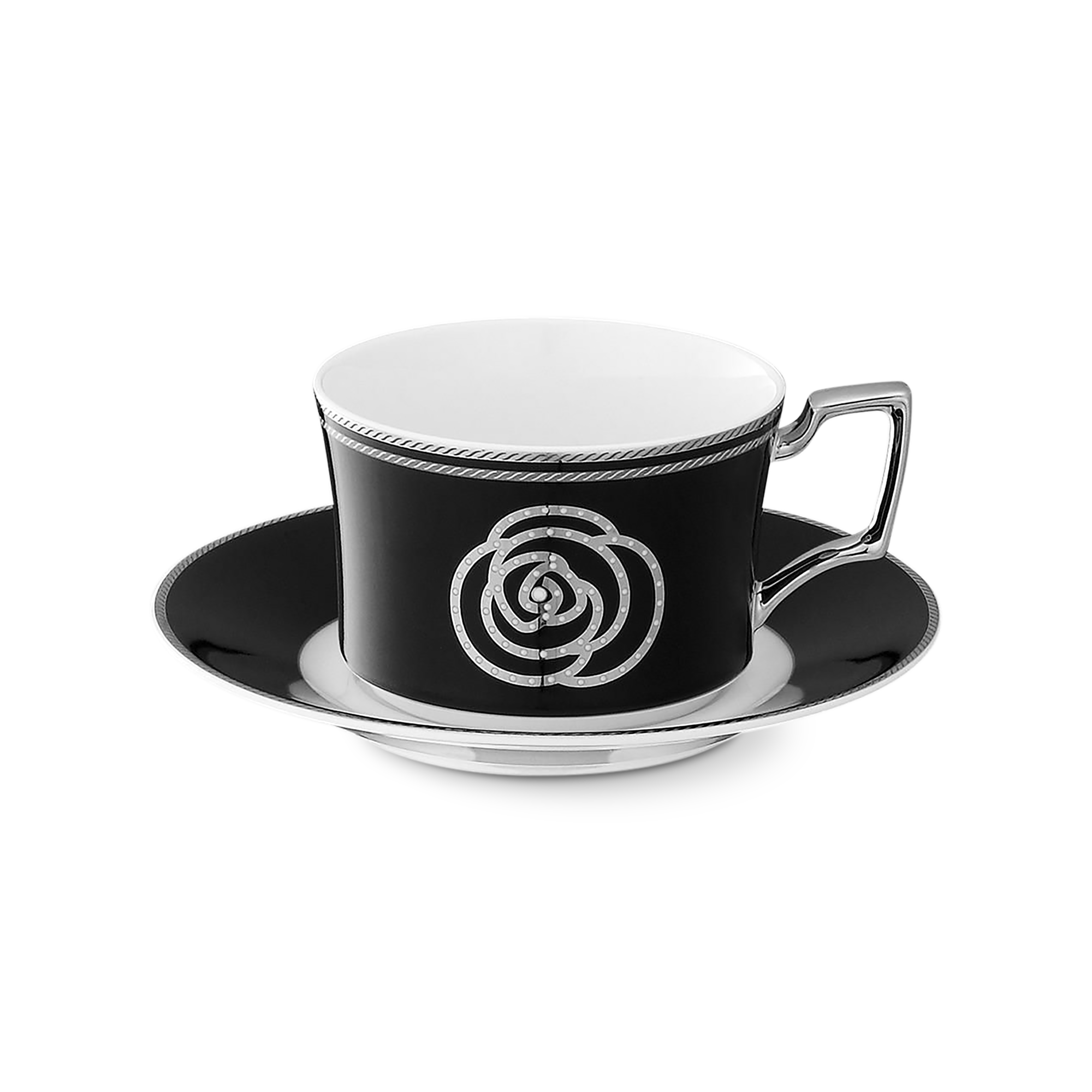 Chén trà (tách trà) (đặc biệt - Đen) 240ml kèm đĩa lót sứ xương | Noritake Aidan 4867-1L - T93687