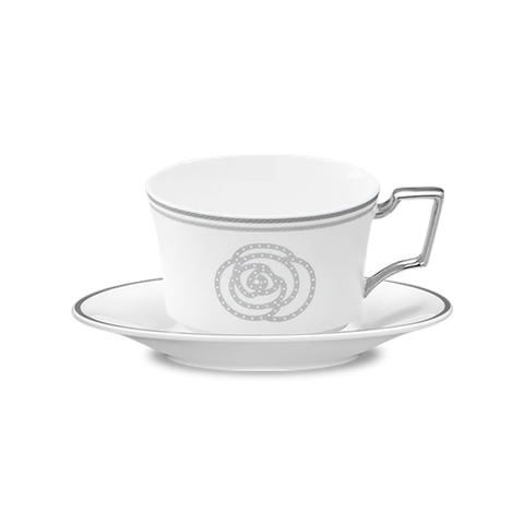  Chén trà (tách trà) (đặc biệt - Trắng) 240ml kèm đĩa lót sứ xương | Noritake Aidan 4867-2L - T93687 