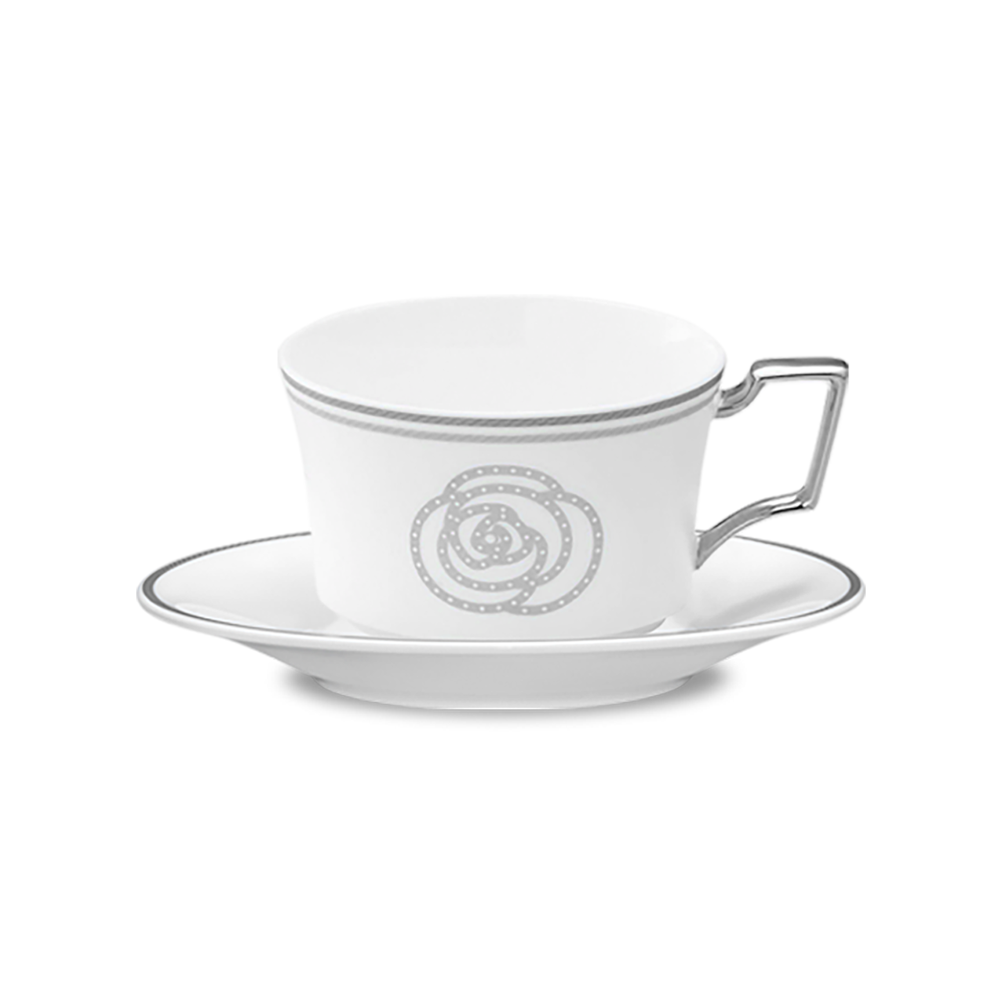 Chén trà (tách trà) (đặc biệt - Trắng) 240ml kèm đĩa lót sứ xương | Noritake Aidan 4867-2L - T93687