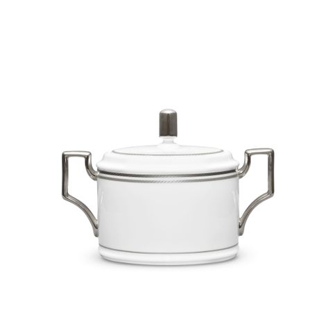  Bình (hũ) đường dung tích 390ml kèm nắp đậy sứ xương | Noritake Aidan 4867L - 93627 