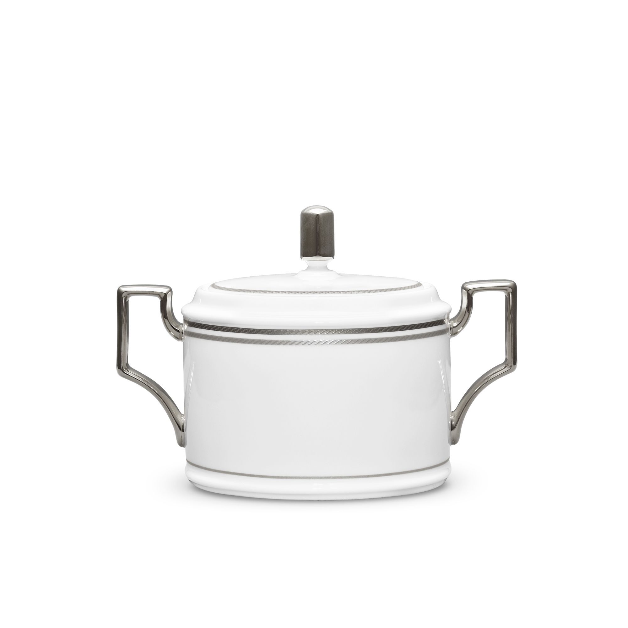 Bình (hũ) đường dung tích 390ml kèm nắp đậy sứ xương | Noritake Aidan 4867L - 93627