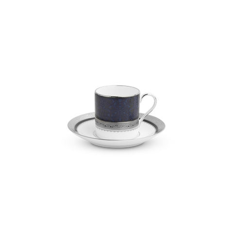  Chén trà (tách trà) nhỏ dung tích 90ml kèm đĩa lót | Noritake Odessa Cobalt Platinum 4922L - T97294 