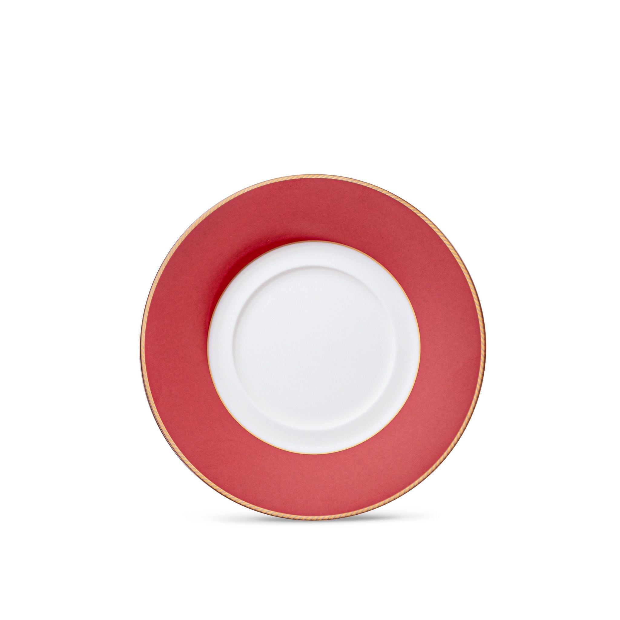 Đĩa lót chén (tách) trà dung tích 240ml, đường kính 15,1cm màu đỏ sứ xương | Noritake Aidan Gold 4941-1L - 93687S