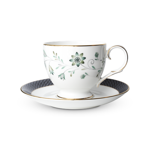  Chén trà (tách trà) dung tích 250ml kèm đĩa lót sứ xương | Noritake Forever Fields 4950L - T50788A 