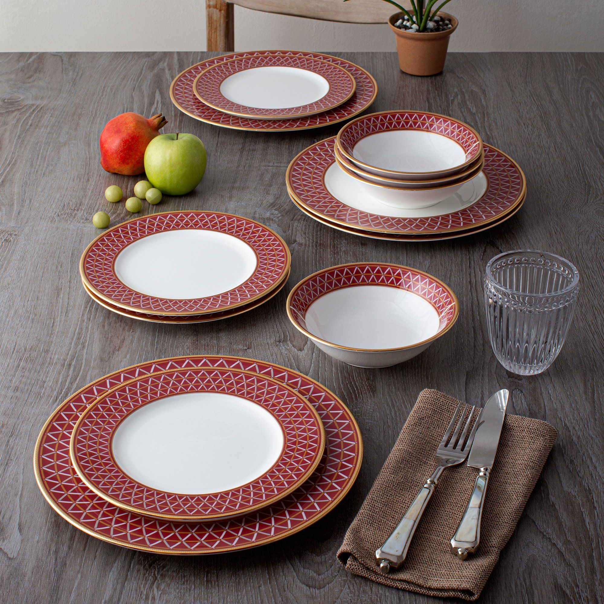 Đĩa tròn cỡ lớn đường kính 28,1cm sứ xương | Noritake Crochet 4966L - 97320