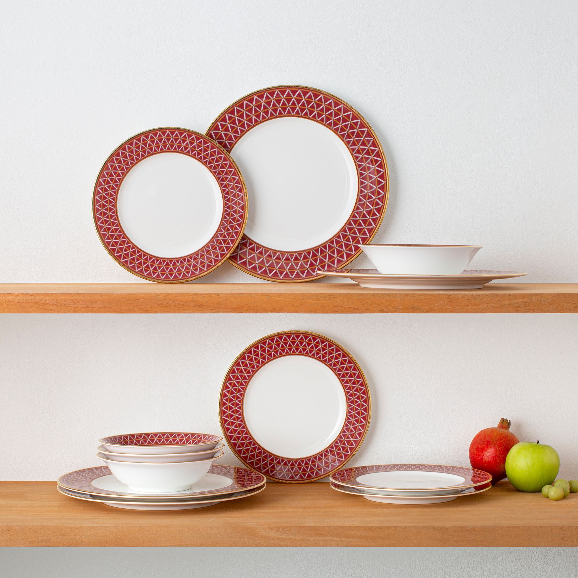 Đĩa tròn cỡ lớn đường kính 28,1cm sứ xương | Noritake Crochet 4966L - 97320