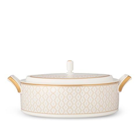 Âu cơm (thố cơm) có nắp dung tích 3.500ml sứ xương | Noritake Noble Pearl 4979L - 93629