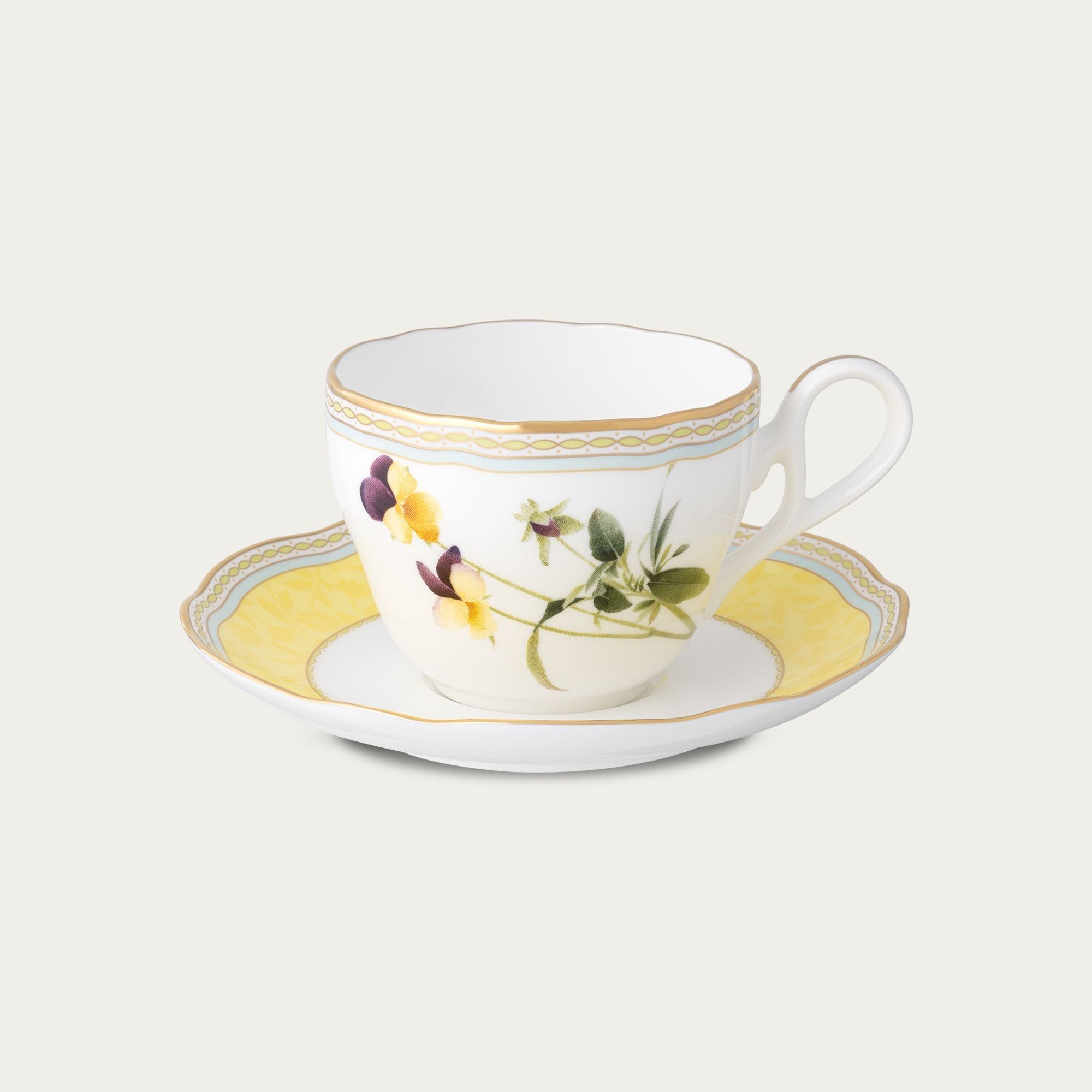 Chén trà (tách trà) dung tích 250ml kèm đĩa lót sứ xương | Noritake Harvest Dream 4989L - Q002FA