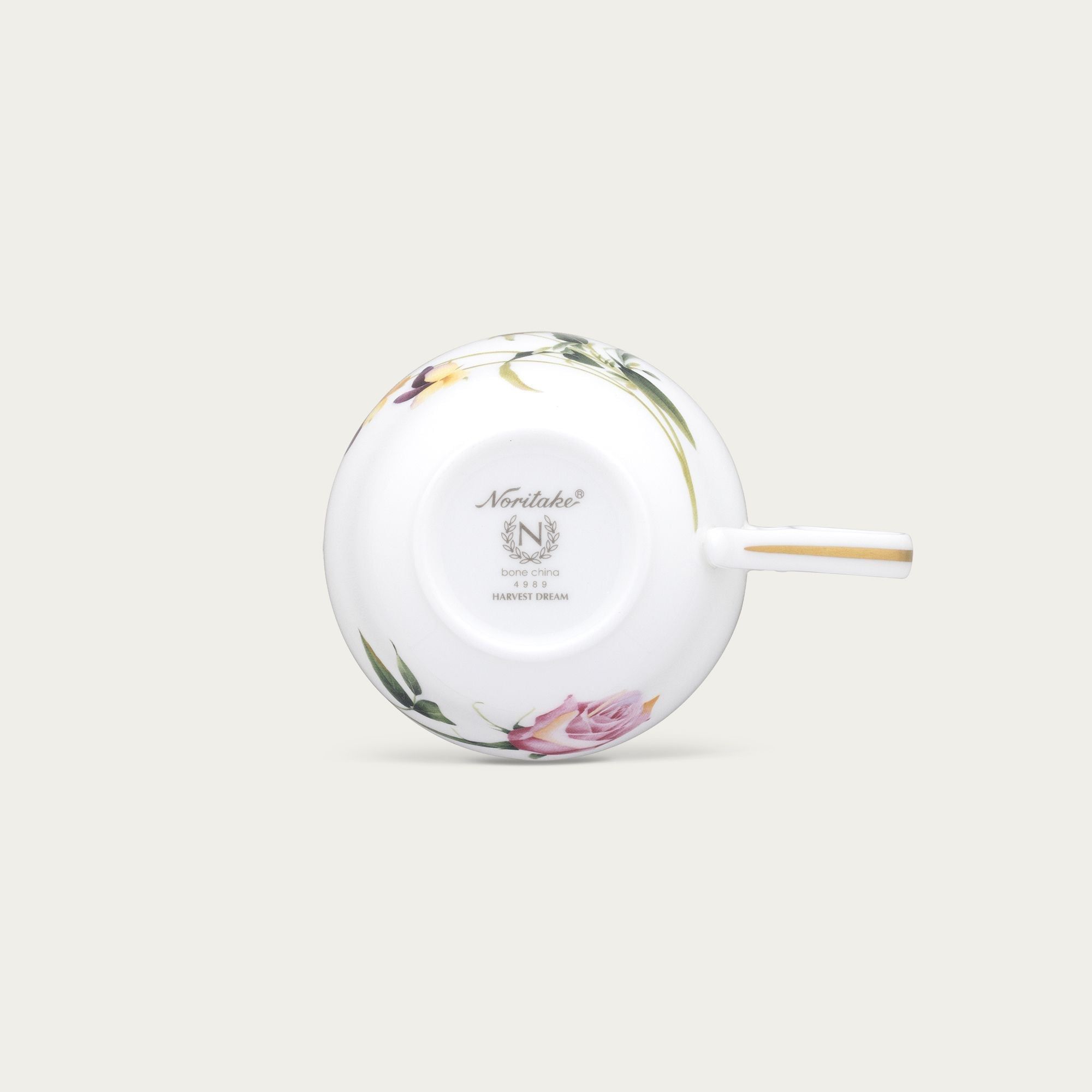 Chén trà (tách trà) dung tích 250ml kèm đĩa lót sứ xương | Noritake Harvest Dream 4989L - Q002FA