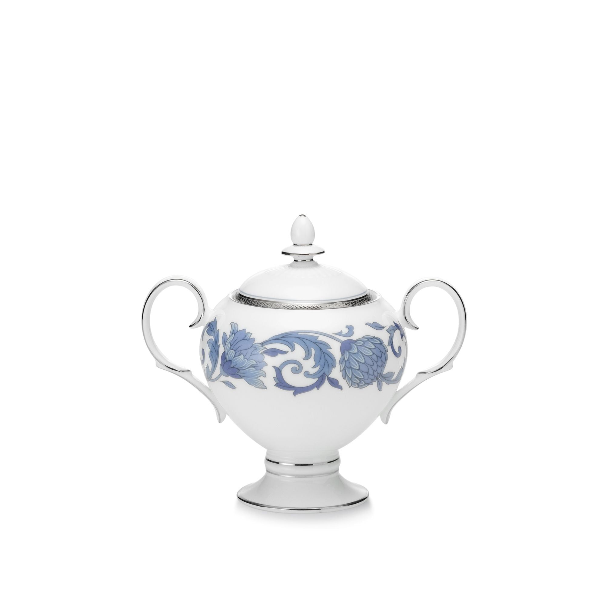 Bình (hũ) đường có nắp đậy dung tích 325ml sứ xương | Noritake Sonnet In Blue 4893L - 50727A