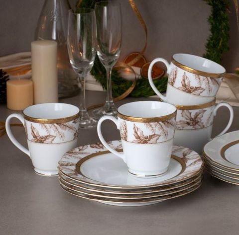 Đĩa tròn cỡ vừa (loại đặc biệt) 23cm phiên bản Giáng Sinh sứ trắng | Noritake Charlotta Holiday 1716-2L - 91310 