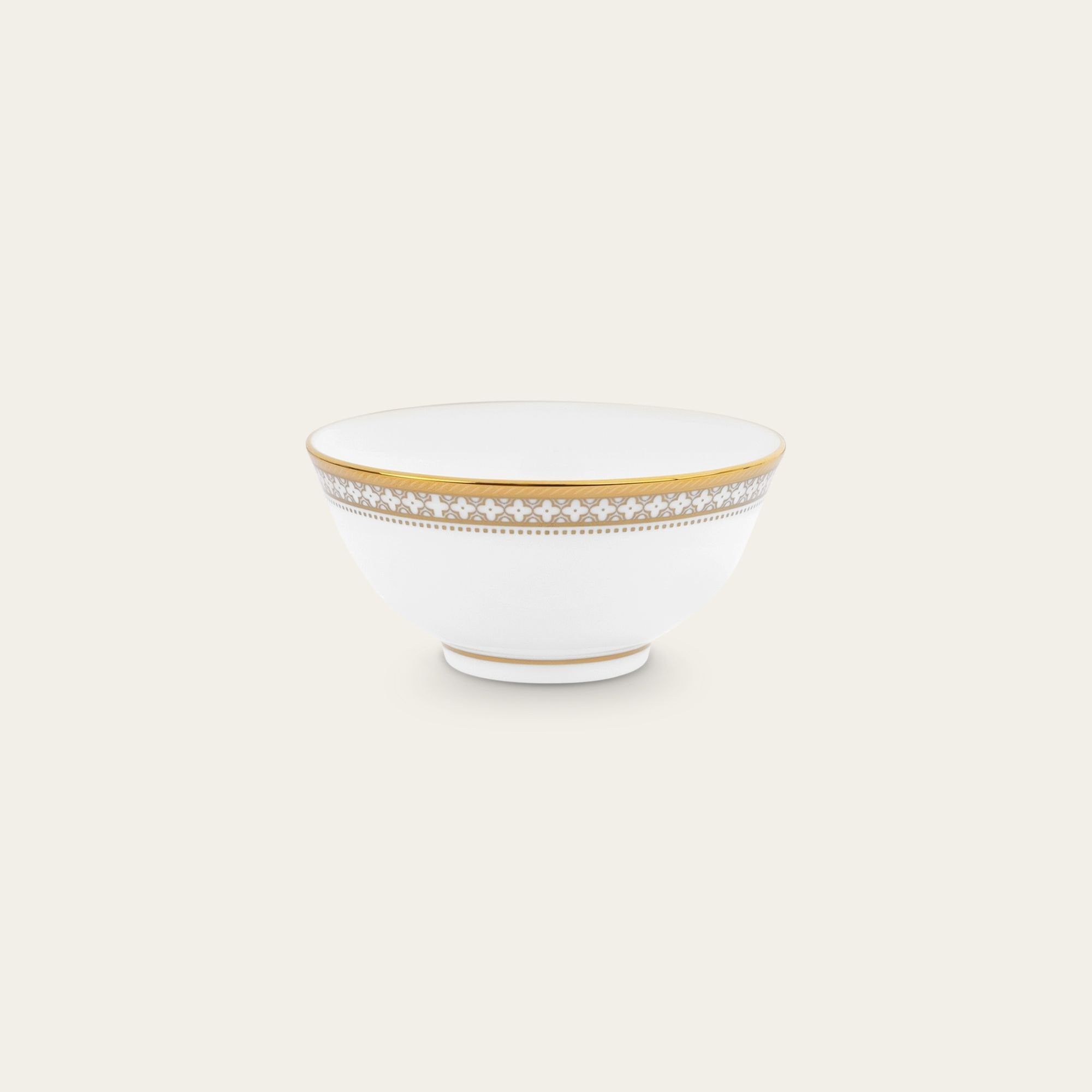 Bát (chén) 10,5cm dung tích 210ml đựng nước chấm, soup | Noritake Trefolio Gold 4945L - 50184A