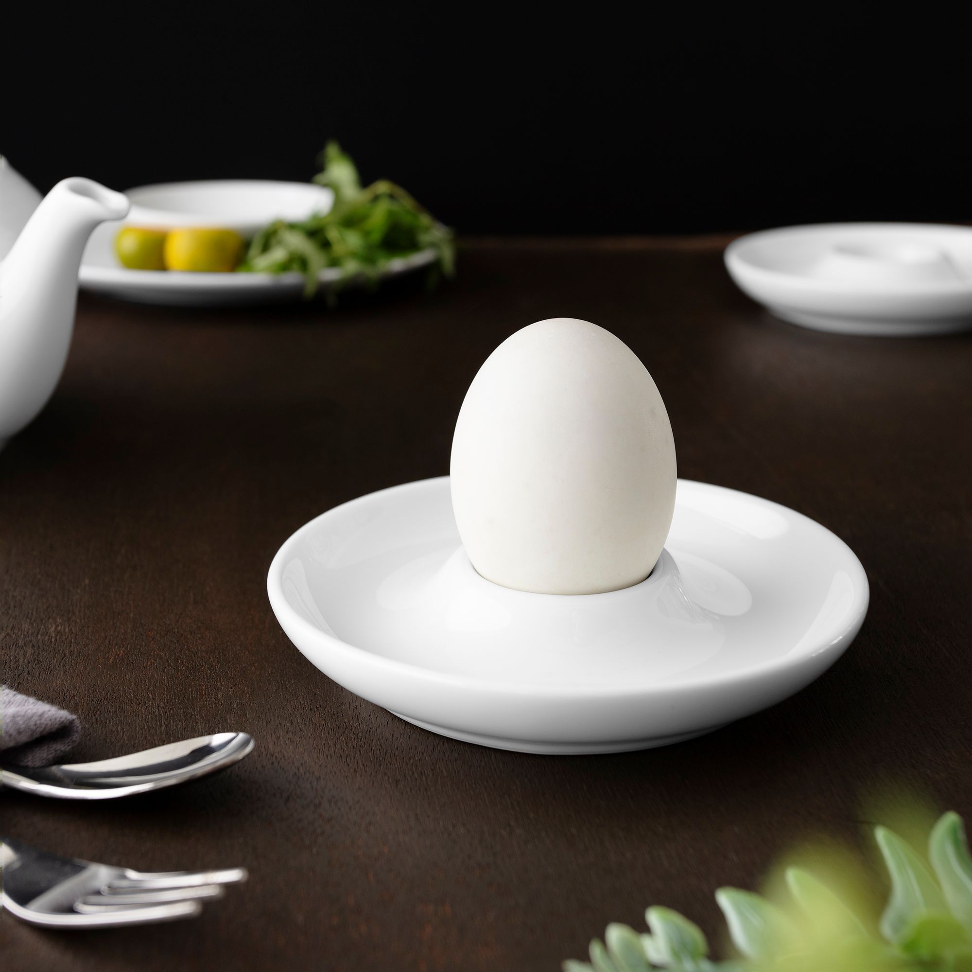 Dụng cụ ăn trứng đường kính 12,3cm sứ trắng | Noritake Art Stage 3-336L - 90115