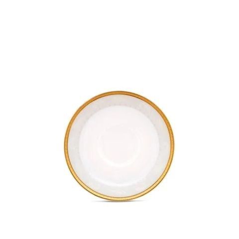 Đĩa lót chén trà (tách trà) nhỏ 90ml, đường kính 125mm sứ trắng | Noritake Flanders Gold 1714L - 91392S