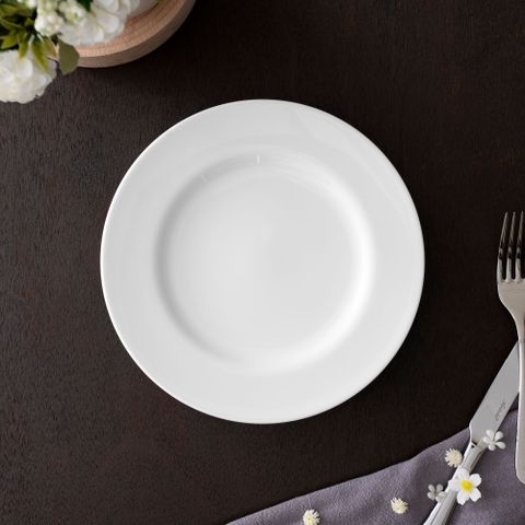  Đĩa tròn cỡ vừa đường kính 21cm sứ trắng | Noritake Art Stage 3-336L - 91011 