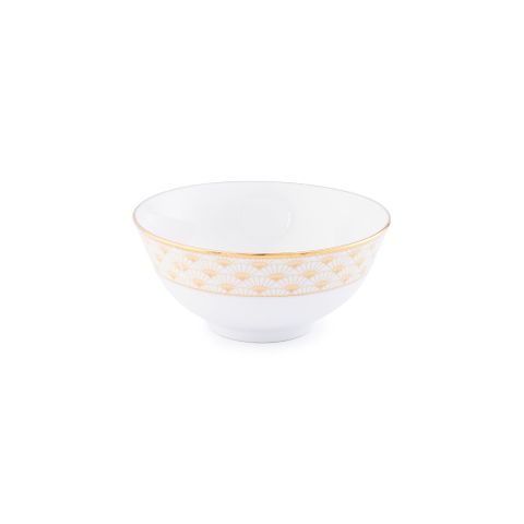  Bát cơm (chén cơm) 12,2cm dung tích 320ml sứ trắng | Noritake Trocadero Gold 1787L - 91481 