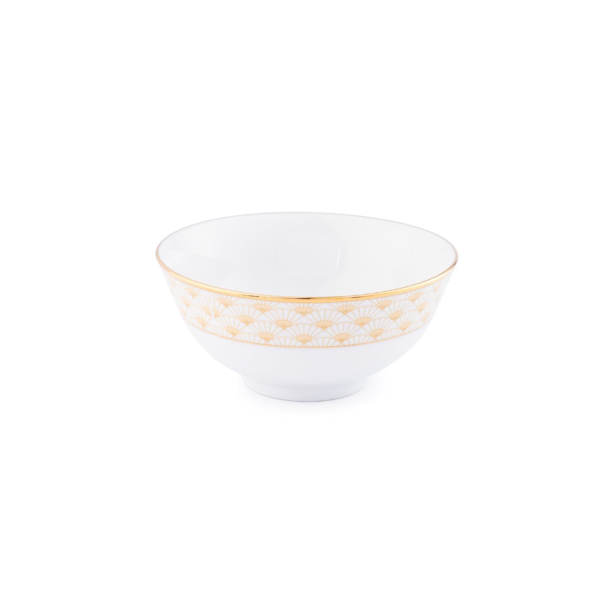 Bát cơm (chén cơm) 12,2cm dung tích 320ml sứ trắng | Noritake Trocadero Gold 1787L - 91481
