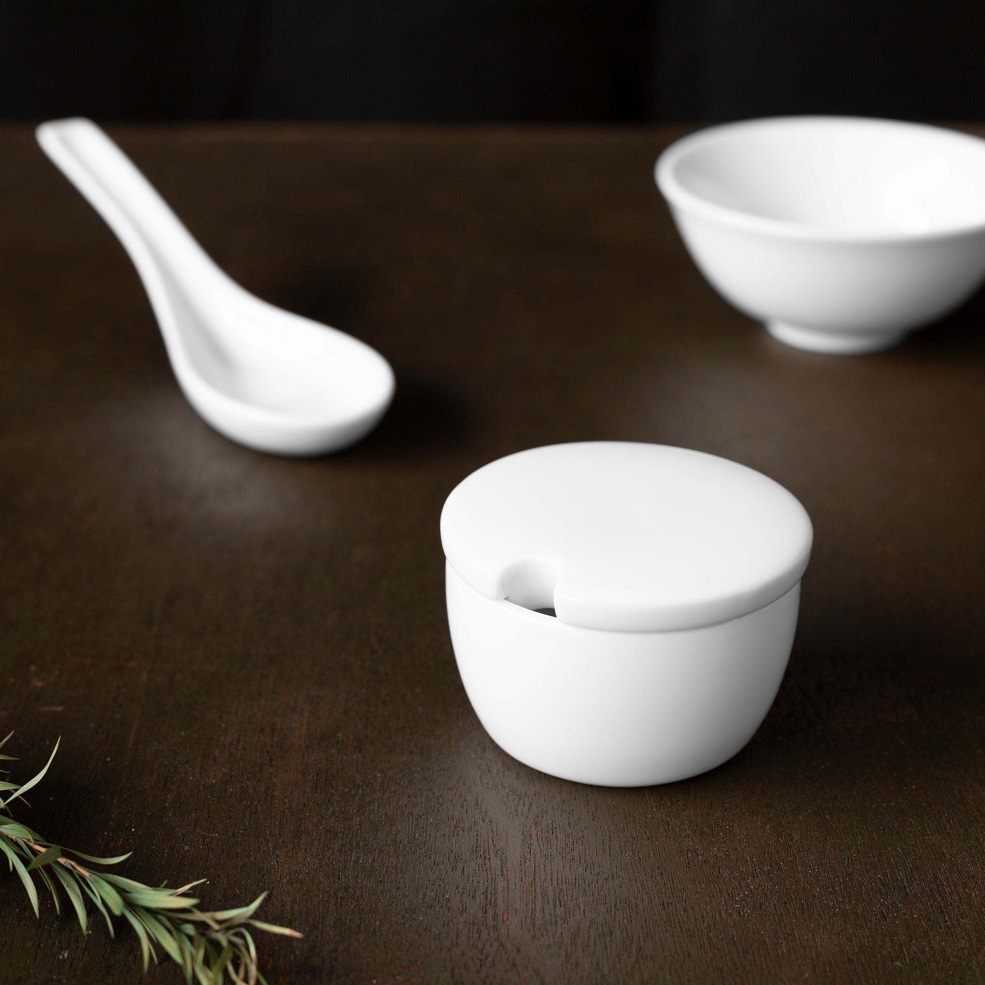 Bình (hũ) đựng gia vị có nắp đậy dung tích 65ml sứ trắng | Noritake Art Stage 4257L - 91824