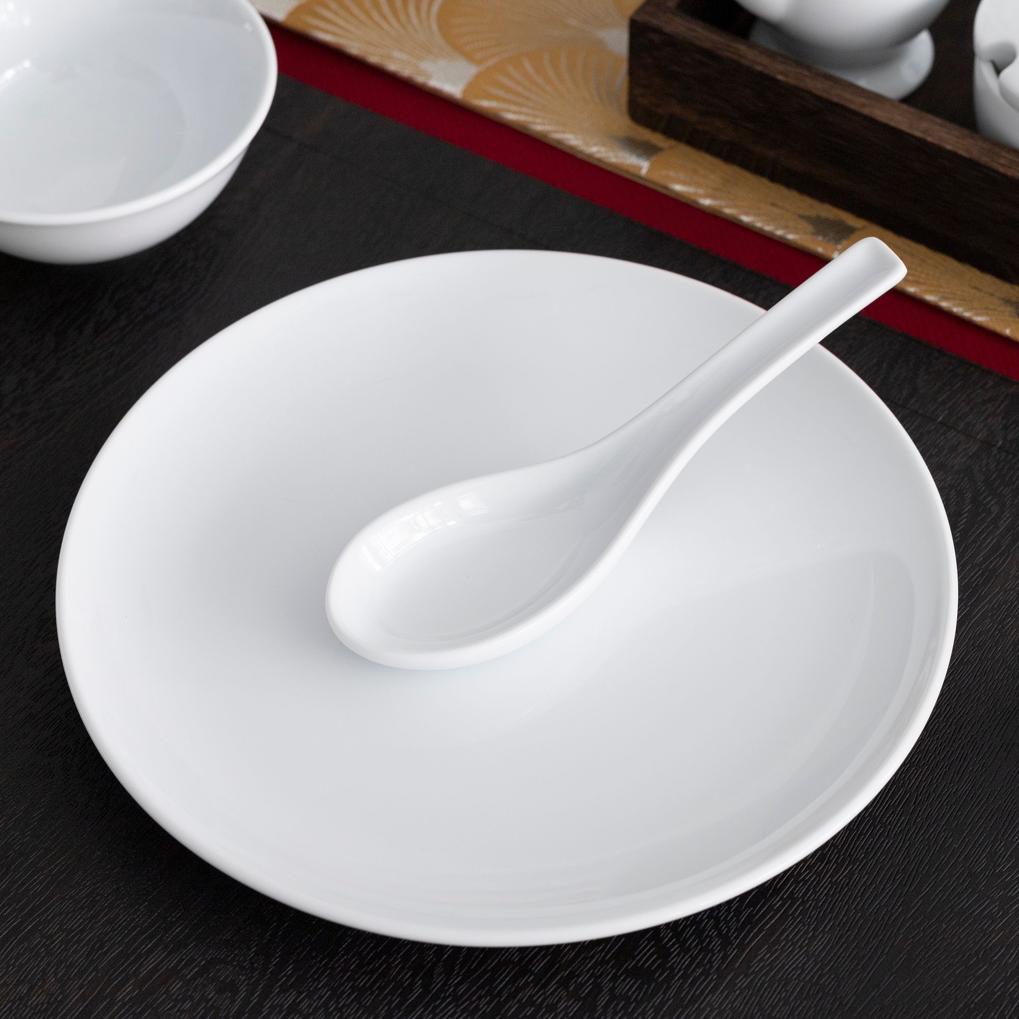 Thìa sứ (muỗng sứ) dài 14,6cm sứ trắng | Noritake Art Stage 4257L - 91830