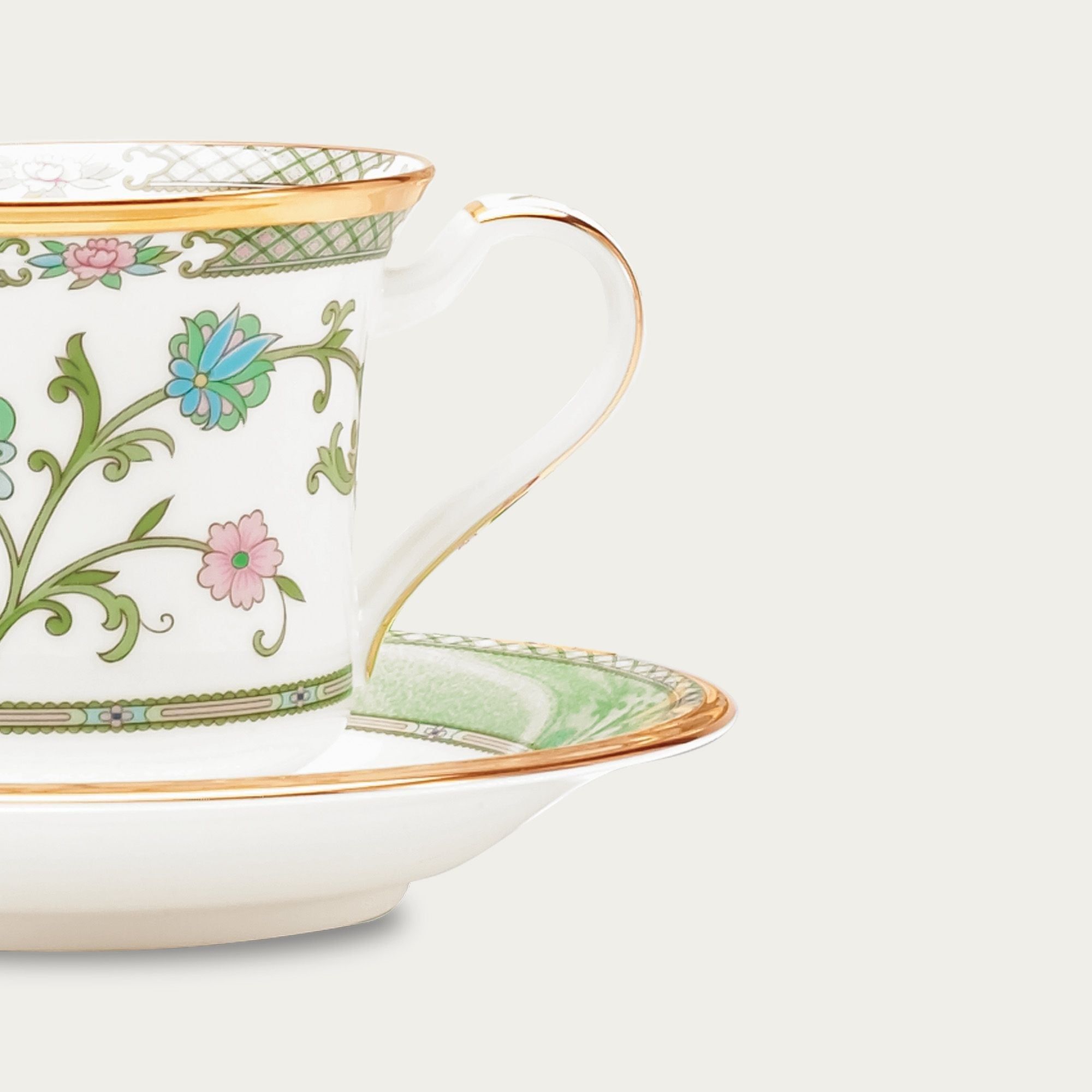 Chén trà (tách trà) 220ml kèm đĩa lót sứ xương Nhật Bản | Noritake Yoshino 9983J - Y59589