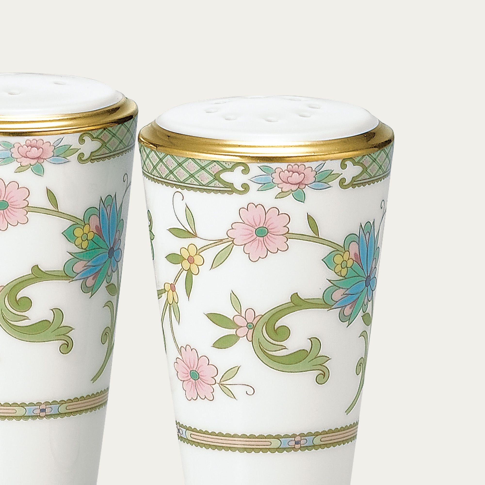 Bộ lọ đựng tiêu (4 lỗ) và muối (8 lỗ) cao 9cm sứ xương Nhật Bản | Noritake Yoshino 9983J - 595710