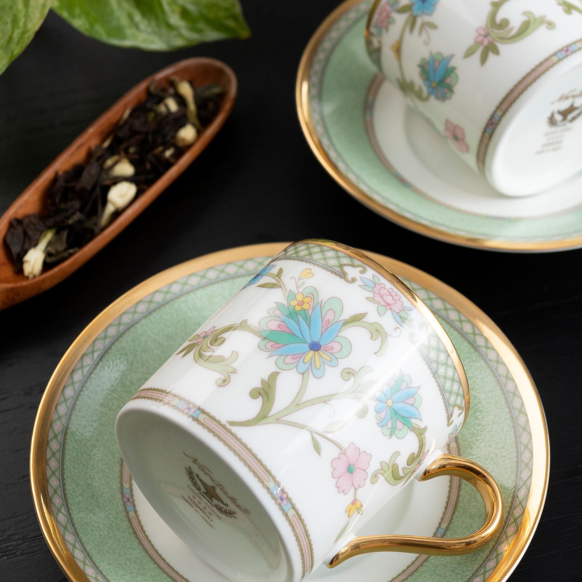 Chén trà (tách trà) nhỏ dung tích 125ml kèm đĩa lót sứ xương Nhật Bản | Noritake Yoshino 9983J - Y59881