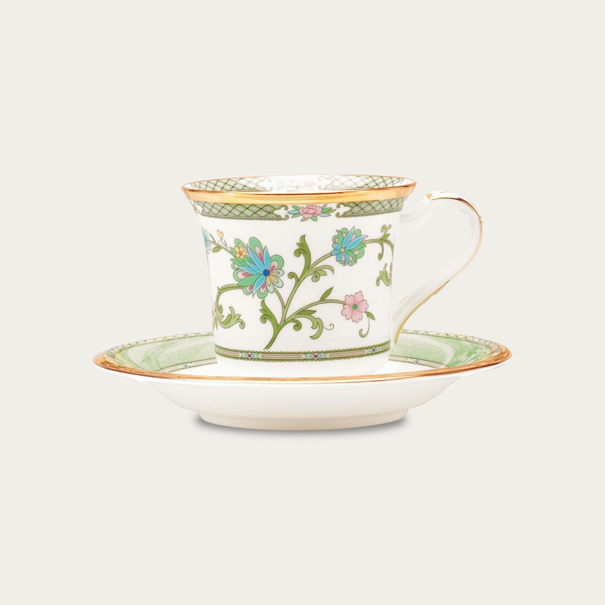 Chén trà (tách trà) 220ml kèm đĩa lót sứ xương Nhật Bản | Noritake Yoshino 9983J - Y59589