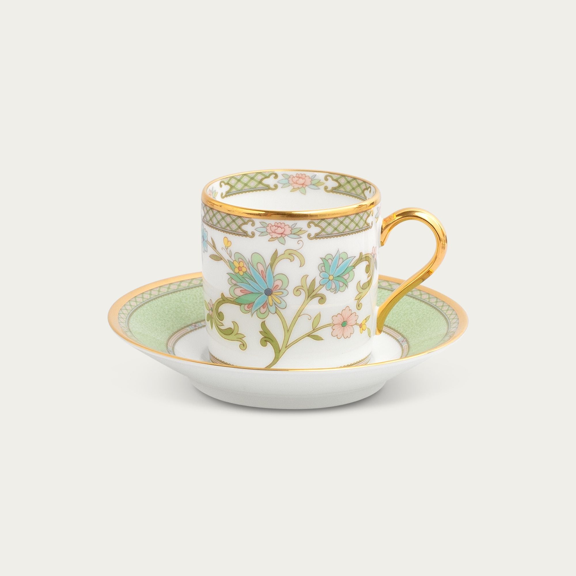 Chén trà (tách trà) nhỏ dung tích 125ml kèm đĩa lót sứ xương Nhật Bản | Noritake Yoshino 9983J - Y59881