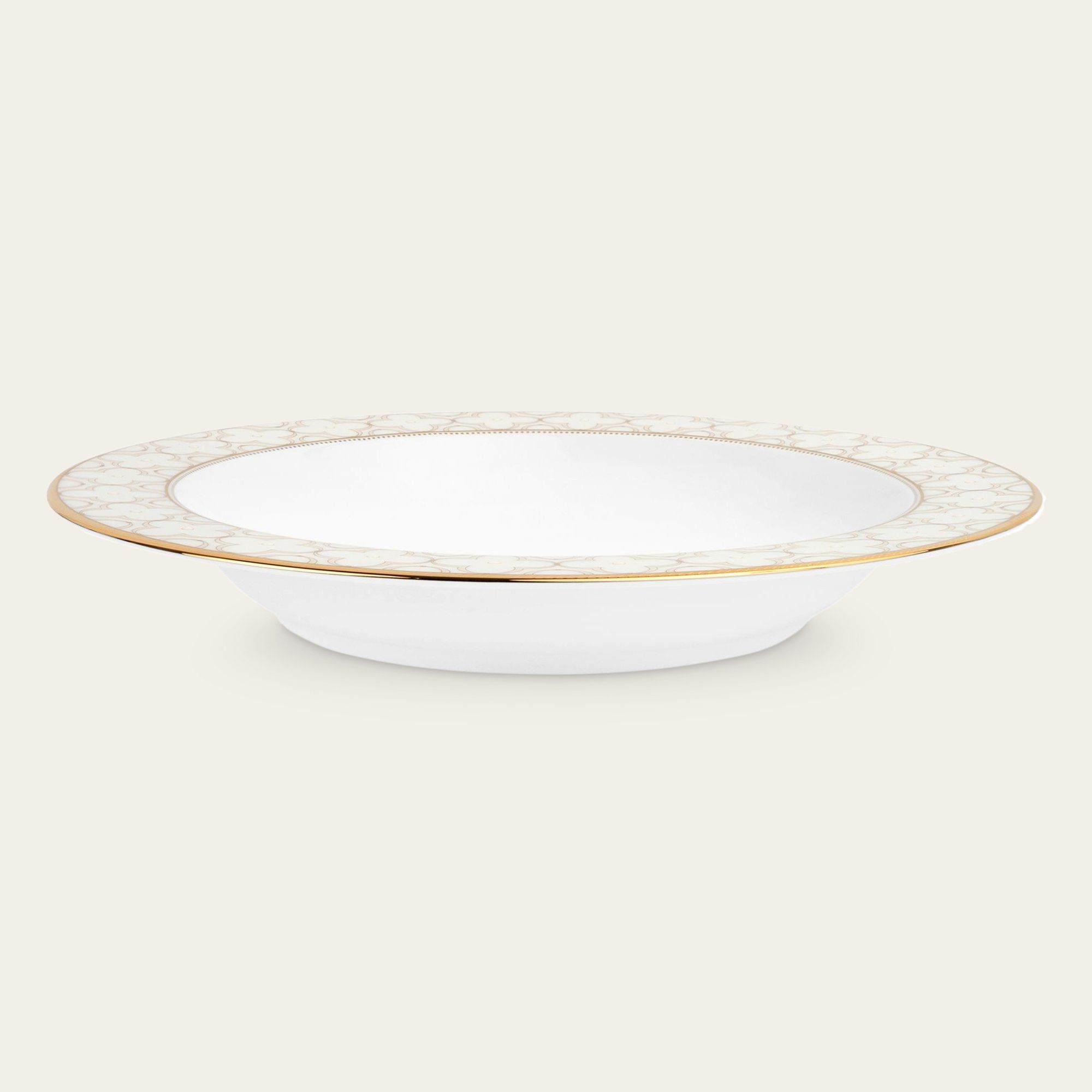 Đĩa sâu lòng cỡ lớn 28,1cm dung tích 740ml sứ xương | Noritake Trefolio Gold 4945L - 97301