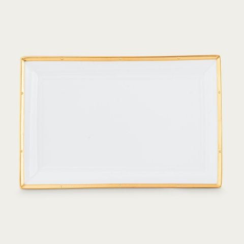  Đĩa hình chữ nhật dài 29,1cm sứ xương | Noritake Rochelle Gold 4796L - 50985A 