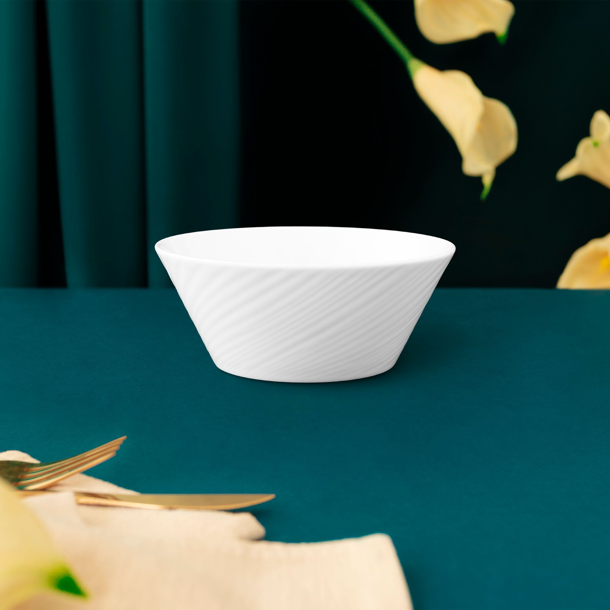 Bát (chén) đa năng 14,2cm dung tích 460ml đựng ngũ cốc sứ xương | Noritake Conjunto 4943L - 93917