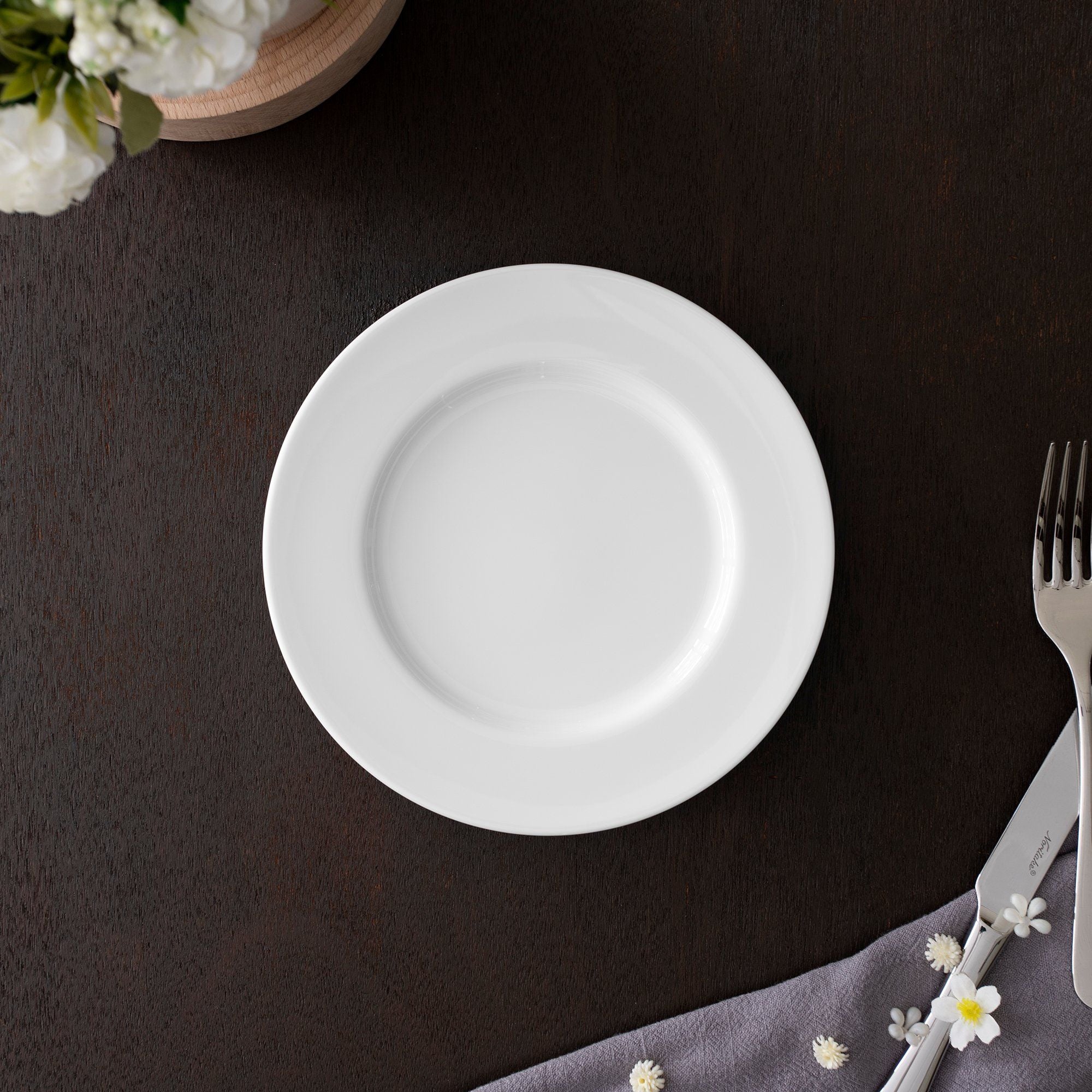 Đĩa tròn cỡ nhỏ đường kính 16,5cm sứ trắng | Noritake Art Stage 1609L - 91169