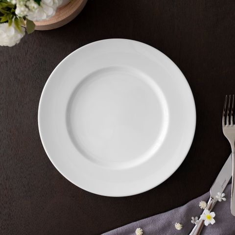  Đĩa tròn cỡ vừa đường kính 23cm sứ trắng | Noritake Art Stage 1609L - 91171 