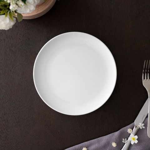  Đĩa tròn coupe cỡ vừa đường kính 19,2cm sứ trắng | Noritake Art Stage 4257L - 91815 