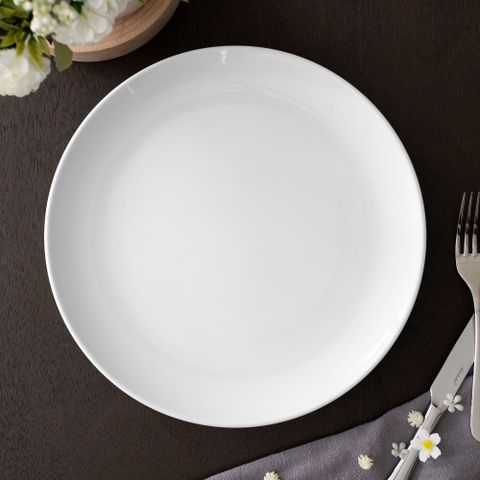  Đĩa tròn coupe cỡ lớn đường kính 27,1cm sứ trắng | Noritake Art Stage 4257L - 91820 