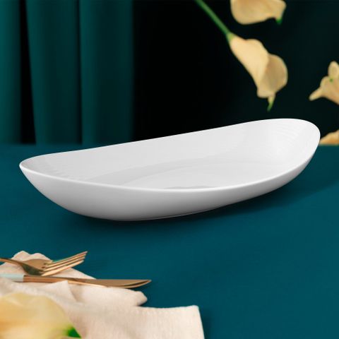  Đĩa Oval cỡ lớn (XL) dài 44,7cm sứ xương | Noritake Conjunto 4943L - 93946 