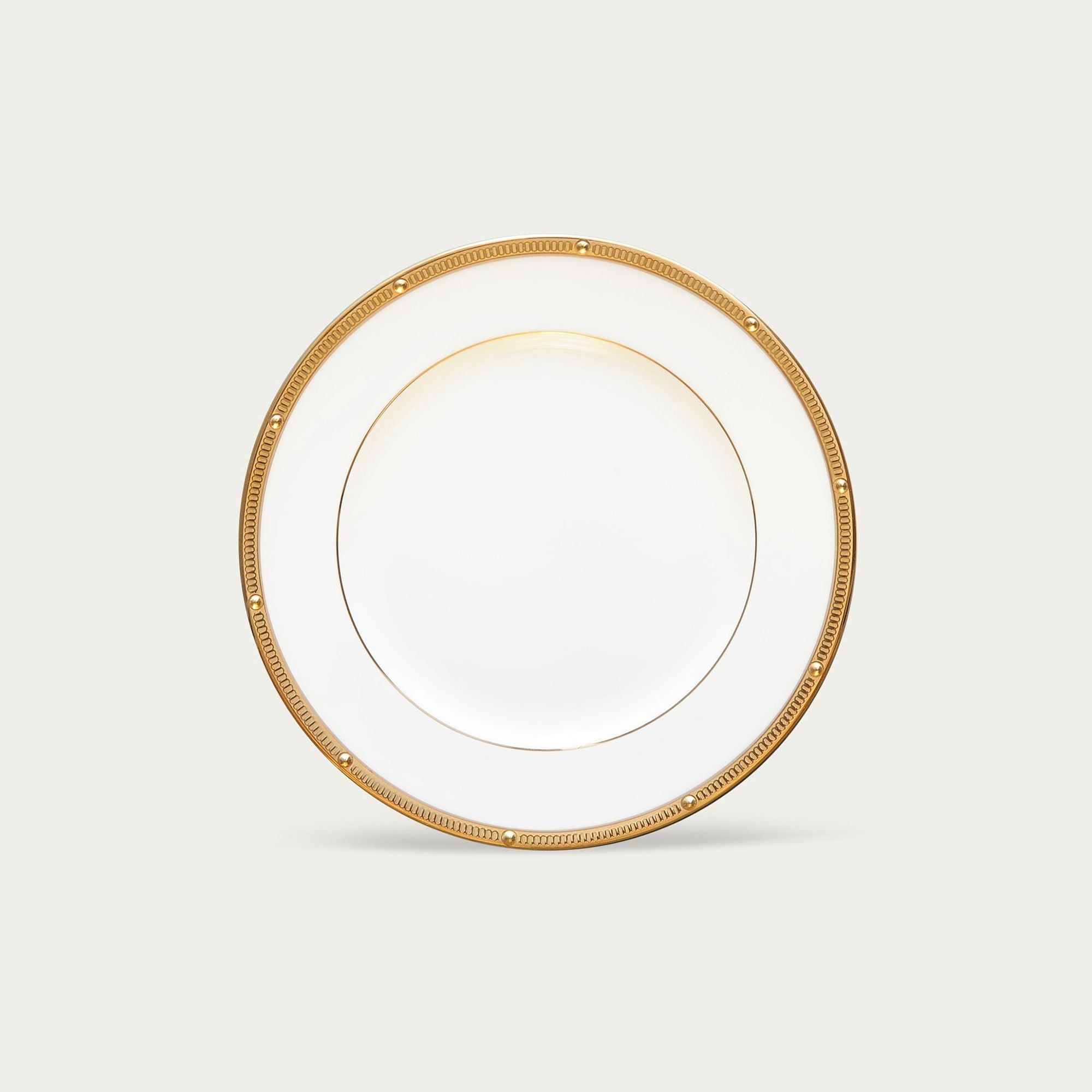 Đĩa tròn cỡ nhỏ đường kính 16,7cm lót bát (chén) cơm sứ xương | Noritake Rochelle Gold 4796L - 97212