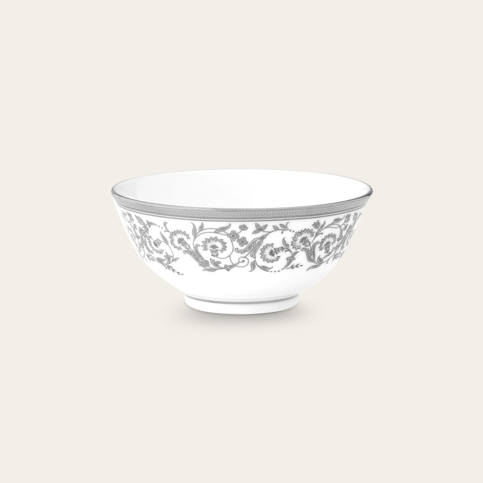 Bát cơm (chén cơm) 12,5cm dung tích 355ml sứ xương | Noritake Summit Platinum 4919L - 50183A