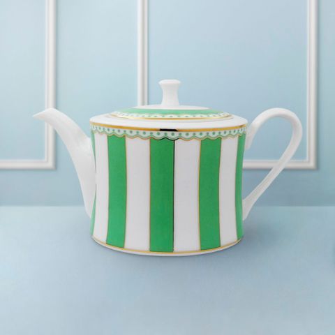  Ấm trà (bình trà) nhỏ dung tích 630ml (xanh lá pastel) sứ trắng | Noritake CRNIVL Apple Green M-252L - T91133 