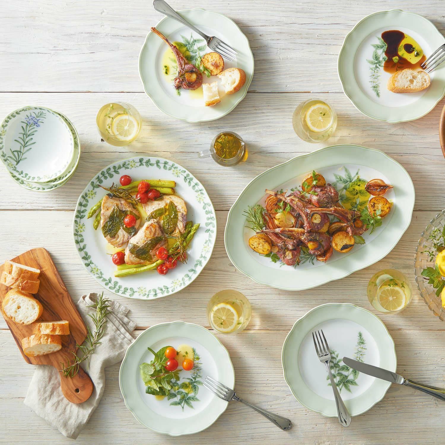 Đĩa tròn cỡ vừa đường kính 18,9cm sứ xương | Noritake English Herbs 4942L - 97815