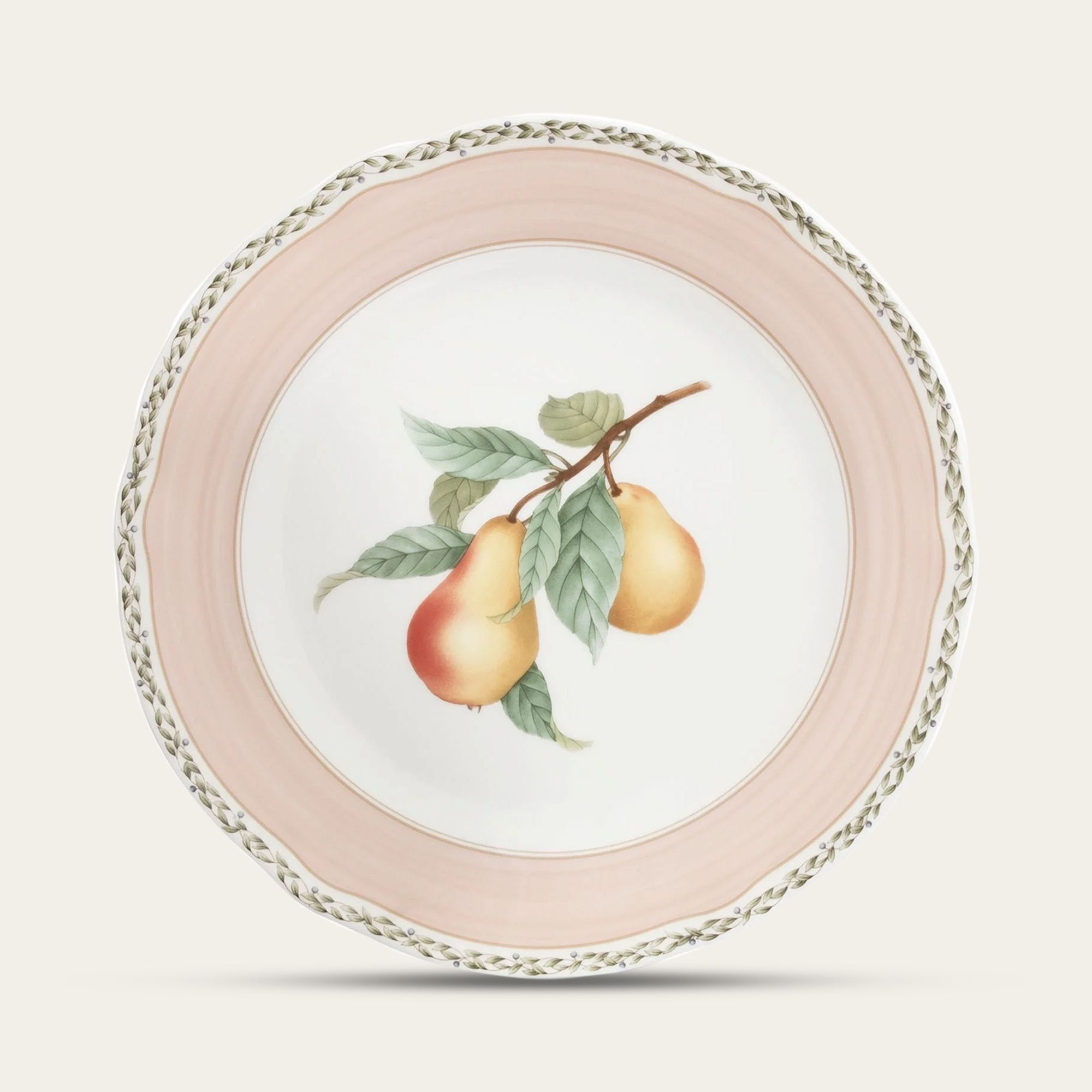 Đĩa tròn cỡ lớn màu hồng đường kính 27,3cm sứ xương | Noritake Orchard Garden 4911-2L - 97820