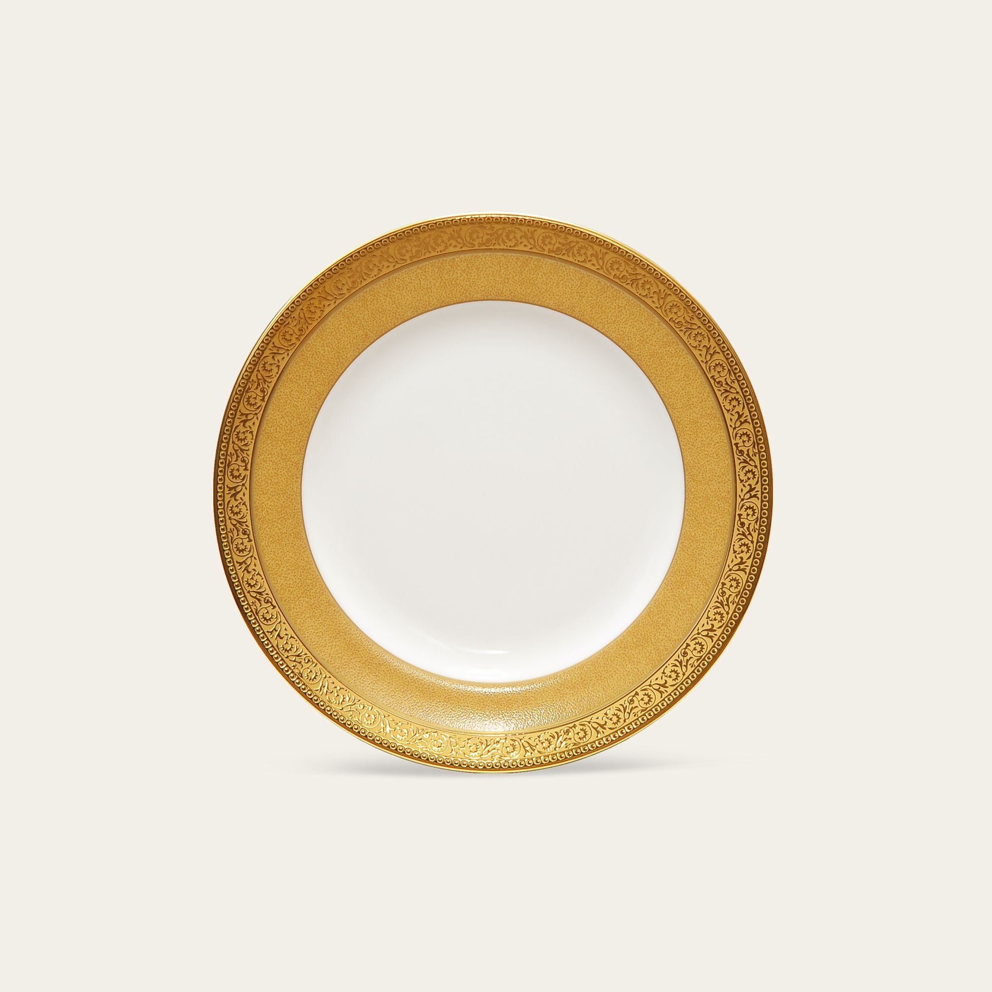 Đĩa tròn cỡ nhỏ đường kính 16,7cm lót bát (chén) cơm sứ xương | Noritake Summit Gold 4912L - 97212