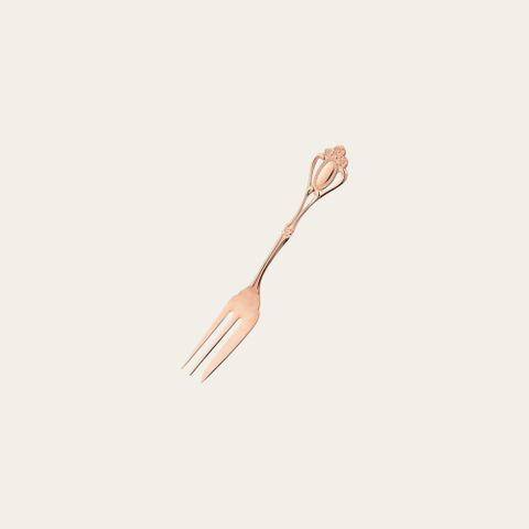  Nĩa bánh ngọt màu vàng hồng dài 14,4cm | Noritake Christine Rose Gold 71PG - 23Y 